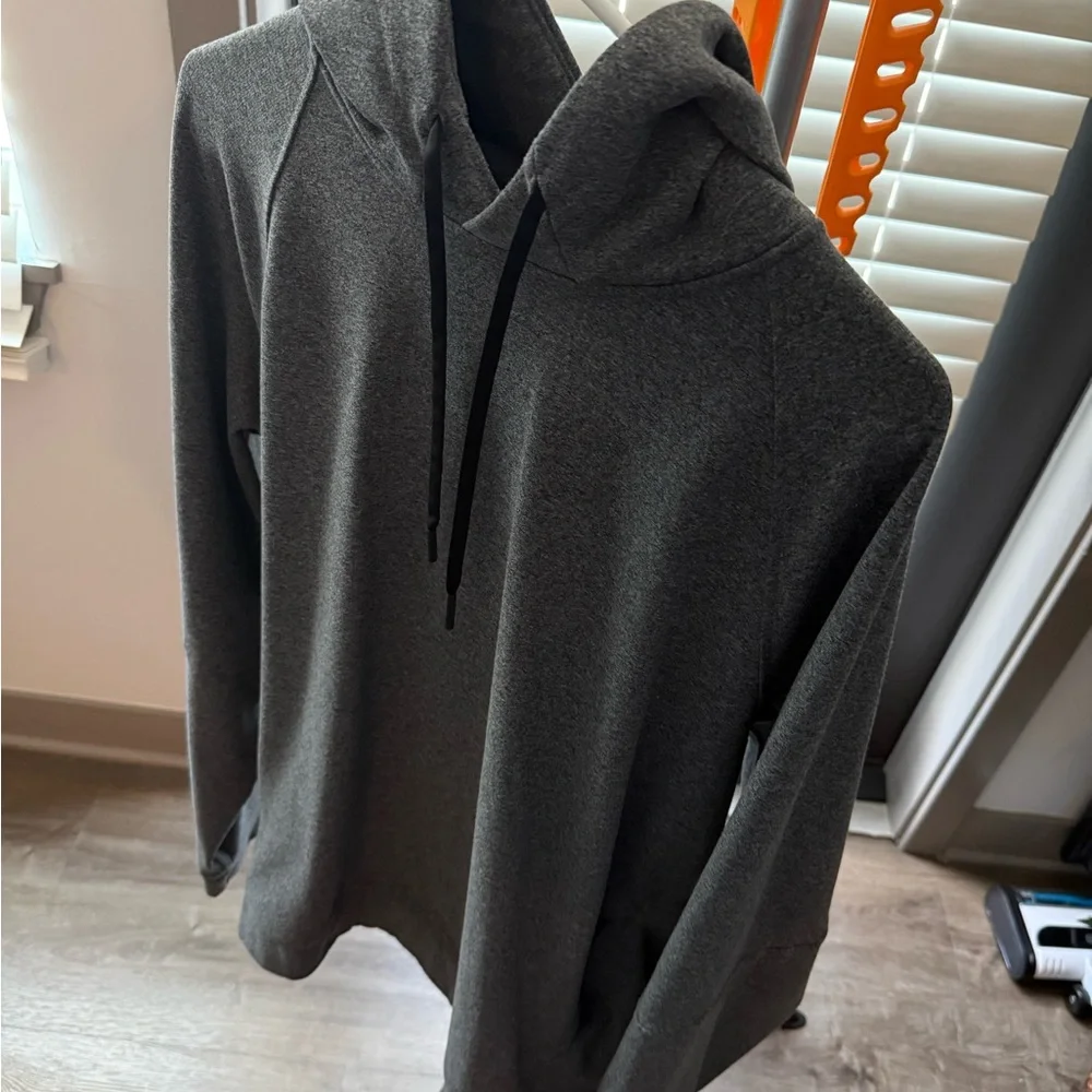 Lululemon Men's City Sweat Thermo Heathered Light Cast Gray Hoodie Shirt Large - Picture 3 of 11